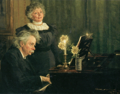 Edward Grieg with his wife Nancy